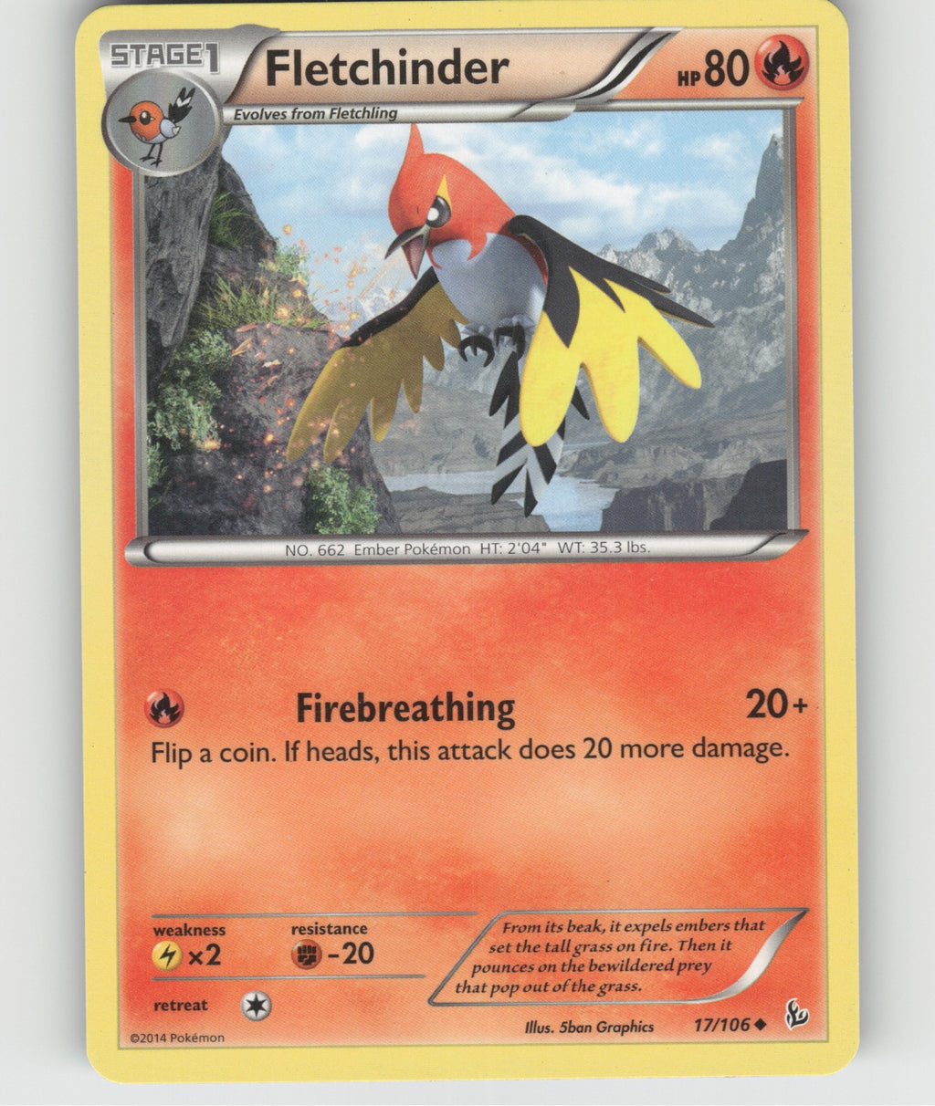 Fletchinder Uncommon XY - Flashfire 17/106 NM