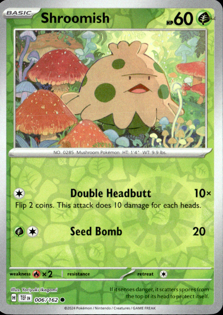 Shroomish Reverse Holo Common SV05: Temporal Forces 006/162 NM