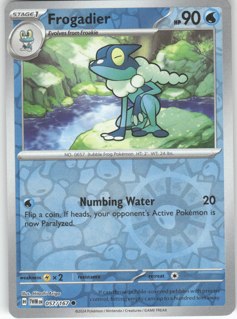 Frogadier Reverse Holo Common SV06: Twilight Masquerade 057/167 NM