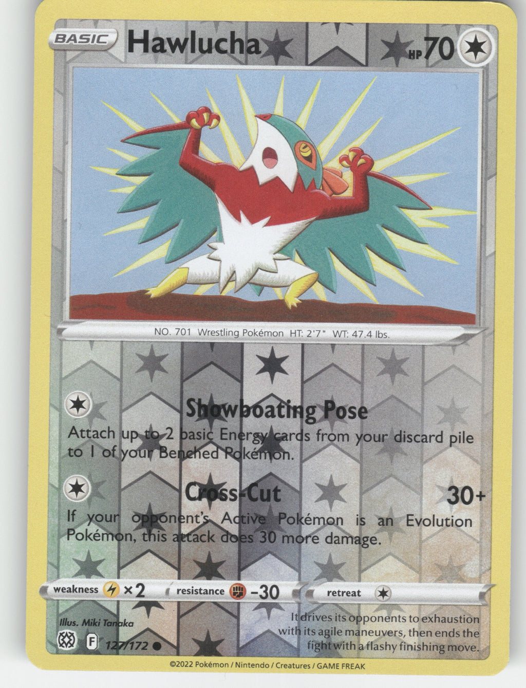 Hawlucha Reverse Holo Common SWSH09: Brilliant Stars 127/172 NM