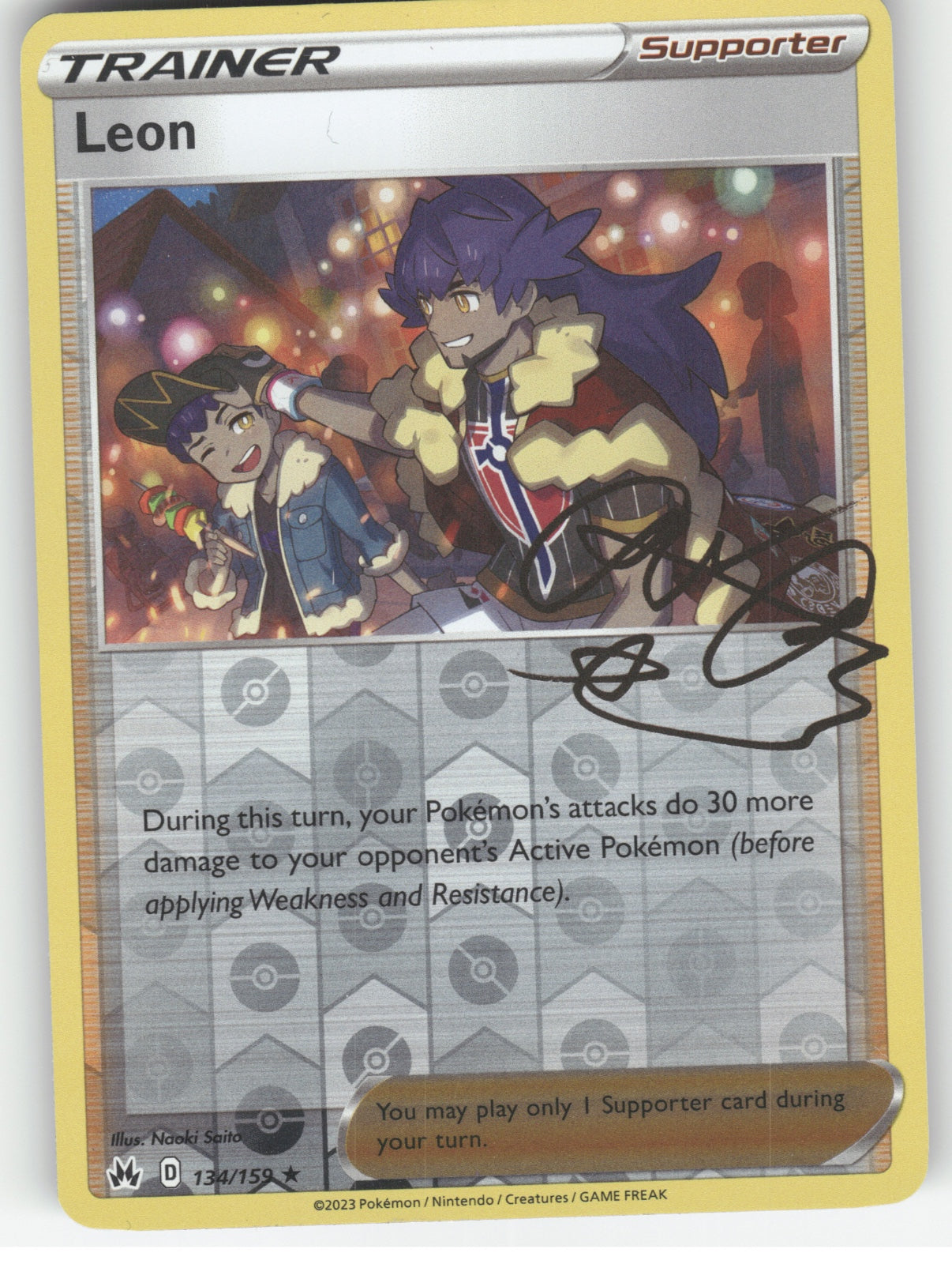 Leon Reverse Holo Holo Rare SWSH: Crown Zenith 134/159 NM