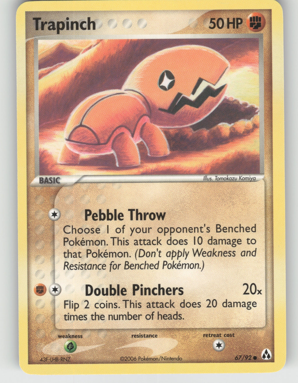 Trapinch Common EX Legend Maker 67/92 NM