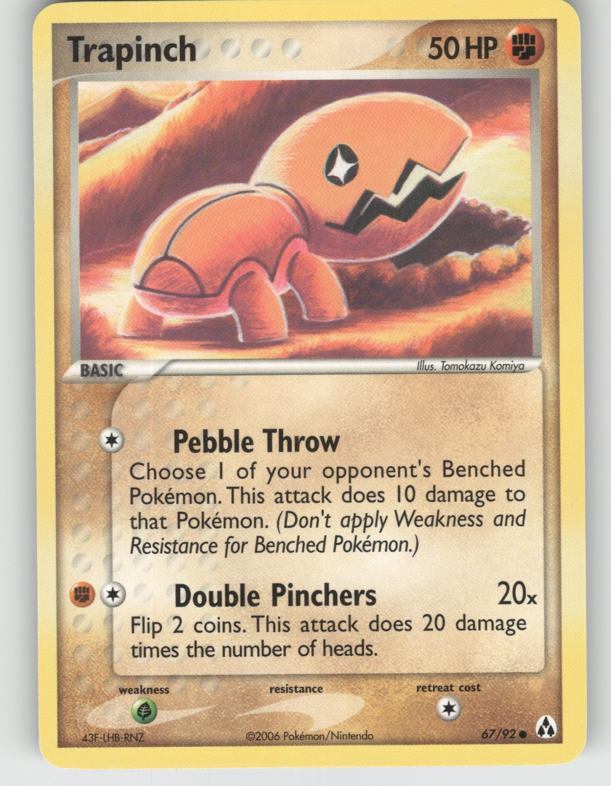 Trapinch Common EX Legend Maker 67/92 NM