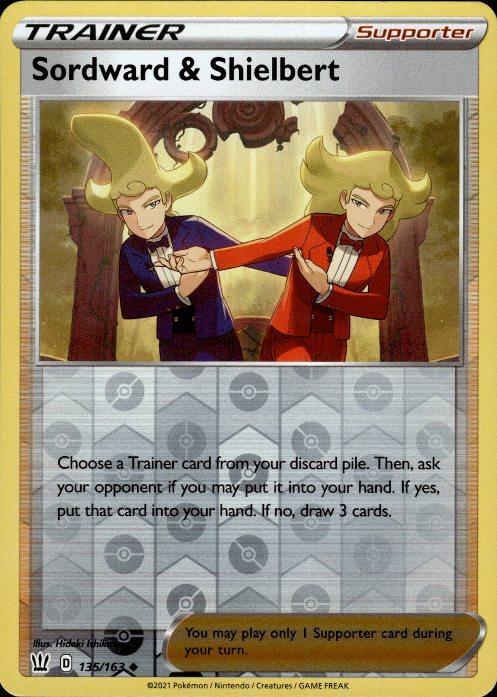Sordward & Shielbert Reverse Holo Uncommon SWSH05: Battle Styles 135/163 NM