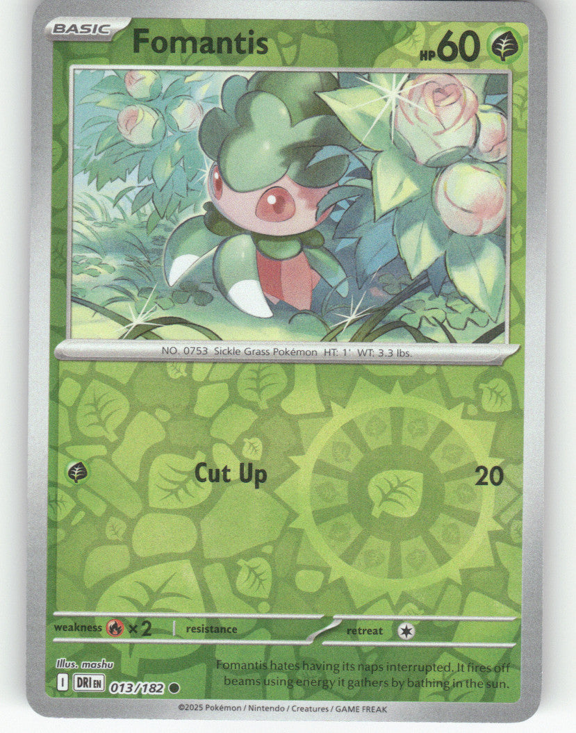 Fomantis Reverse Holo Common SV10: Destined Rivals 013/182 NM