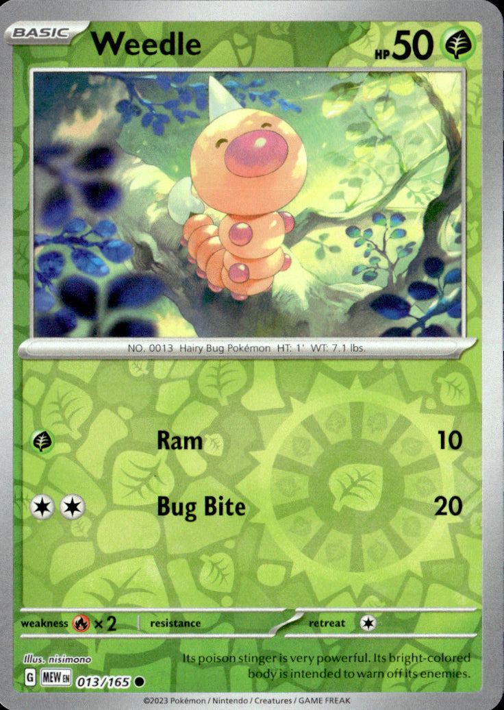 Weedle Reverse Holo Common SV: Scarlet & Violet 151 013/165 NM