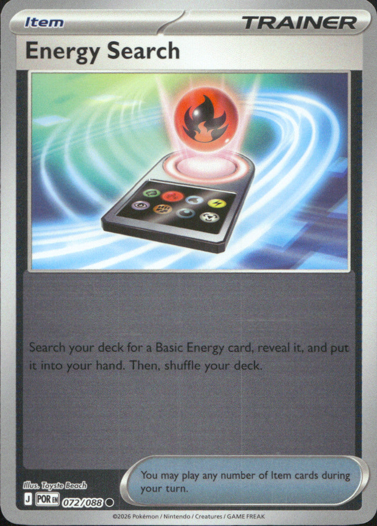 Energy Search Reverse Holo Common SV01: Scarlet & Violet Base Set 172/198 NM