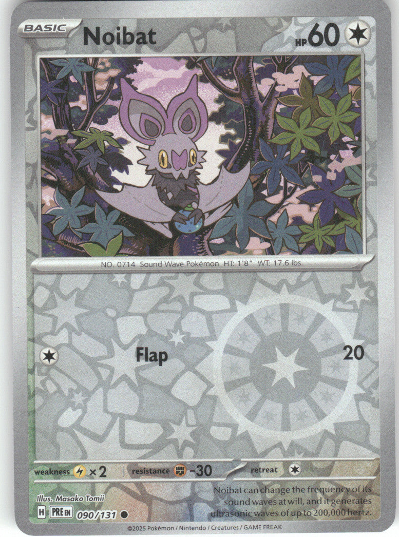 Noibat Reverse Holo Common SV: Prismatic Evolutions 090/131 NM