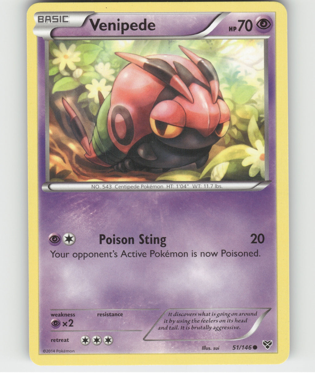 Venipede Common XY Base Set 51/146 LP