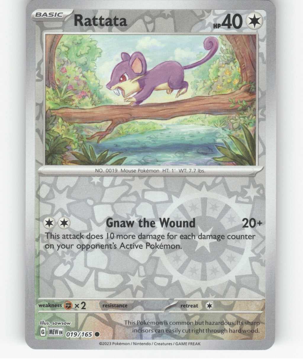 Rattata Reverse Holo Common SV: Scarlet & Violet 151 019/165 NM