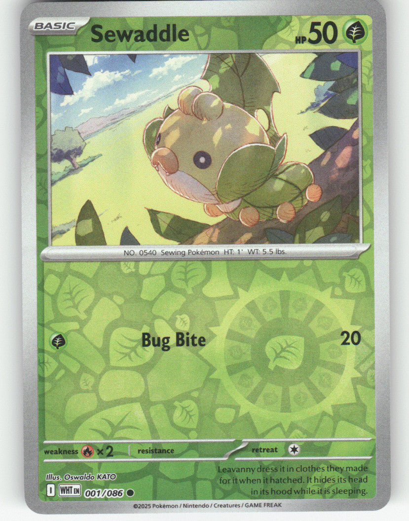 Sewaddle Reverse Holo Common SV: White Flare 001/086 NM