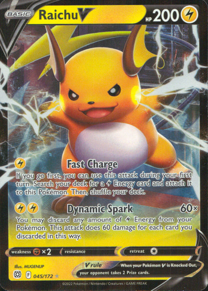 Raichu V Holo Ultra Rare SWSH09: Brilliant Stars 045/172 NM