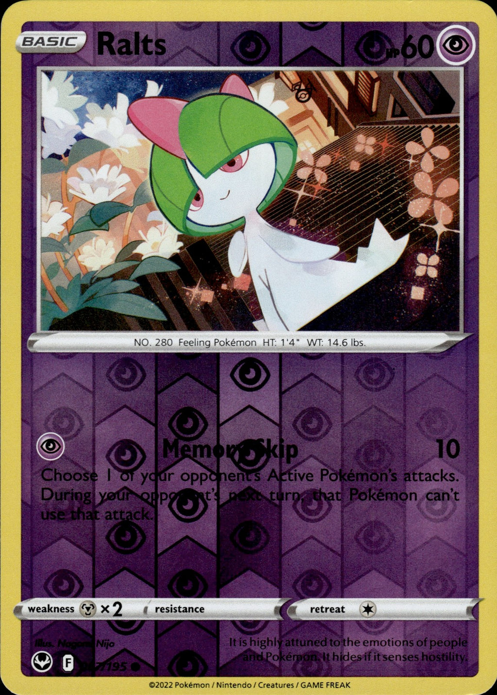 Ralts Reverse Holo Common SWSH12: Silver Tempest 067/195 NM