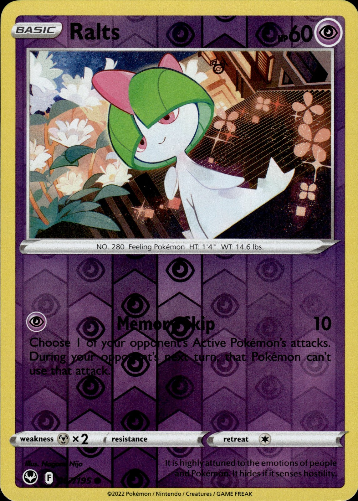 Ralts Reverse Holo Common SWSH12: Silver Tempest 067/195 NM