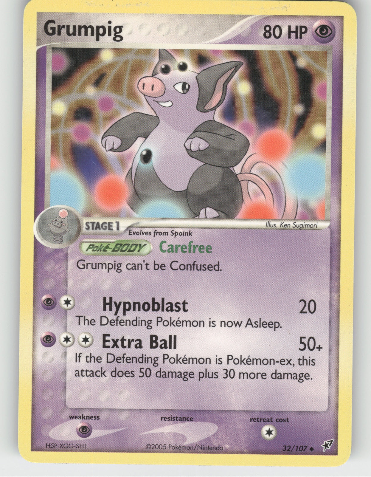 Grumpig Uncommon EX Deoxys 32/107 NM