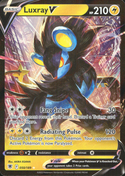 Luxray V Holo Ultra Rare SWSH10: Astral Radiance 050/189 NM