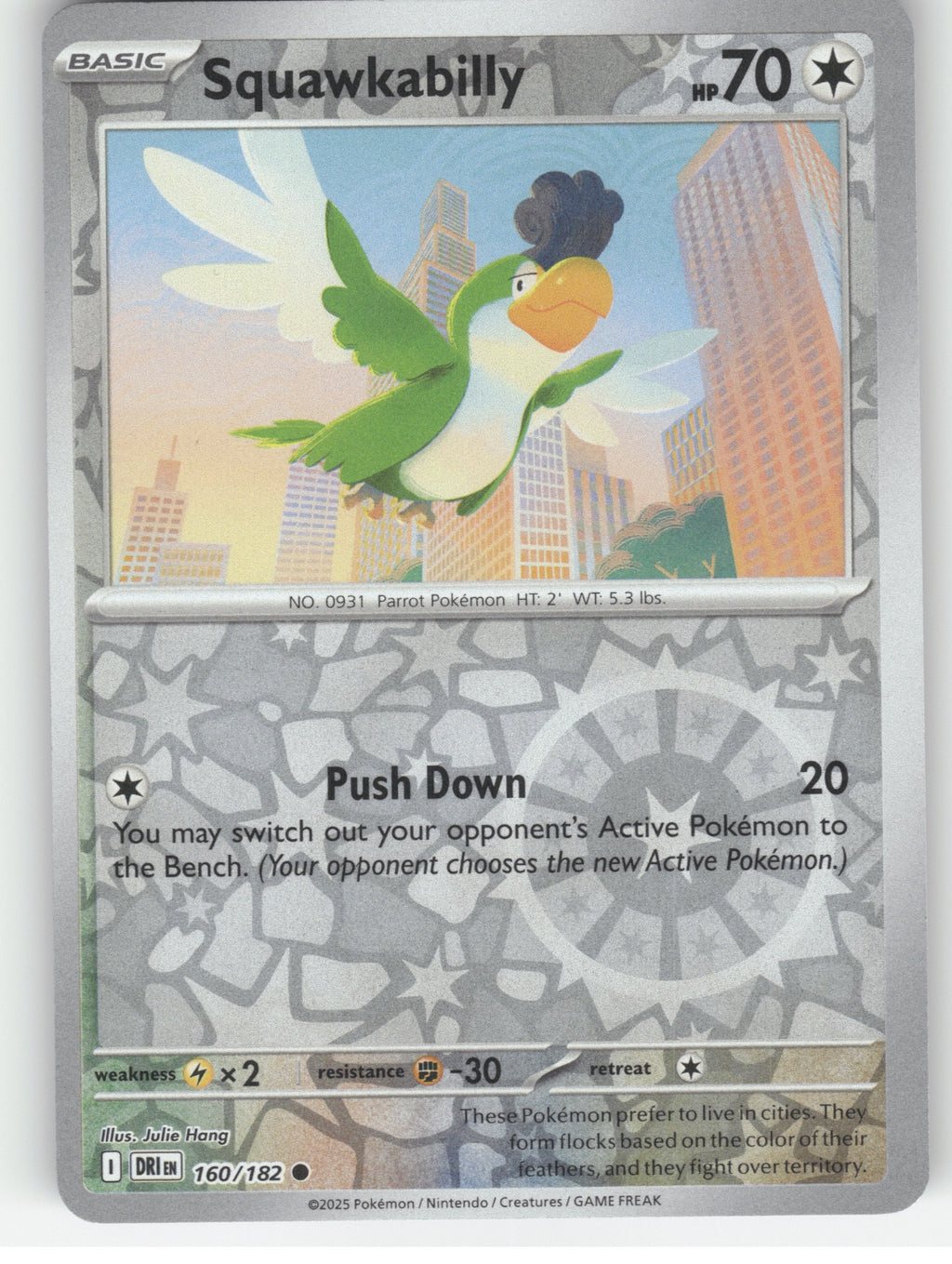 Squawkabilly Reverse Holo Common SV10: Destined Rivals 160/182 NM