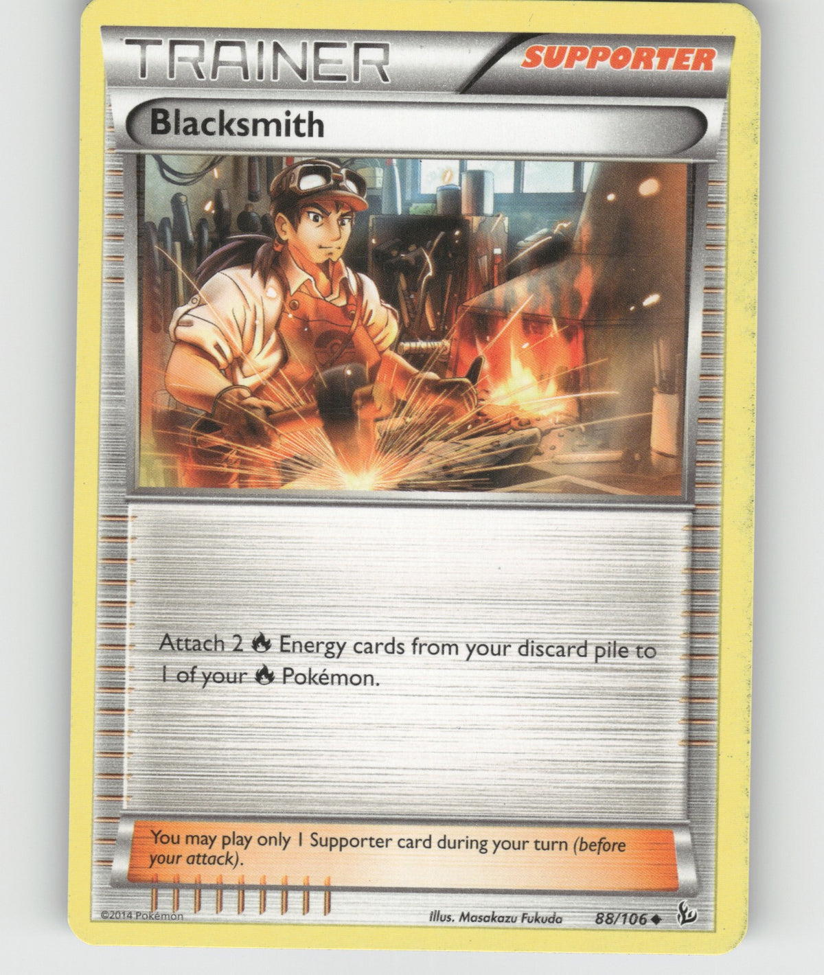 Blacksmith Uncommon XY - Flashfire 88/106 NM