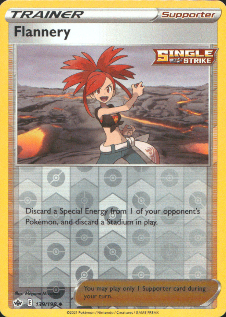 Flannery Reverse Holo Uncommon SWSH06: Chilling Reign 139/198 NM