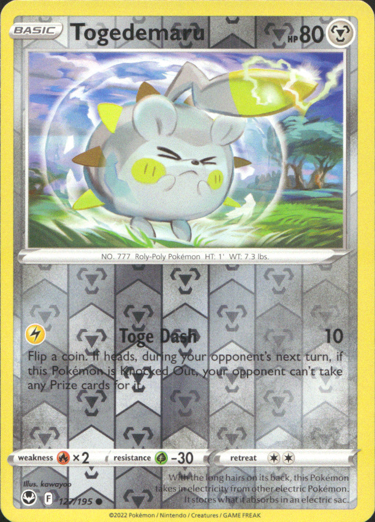 Togedemaru Reverse Holo Common SWSH12: Silver Tempest 127/195 NM