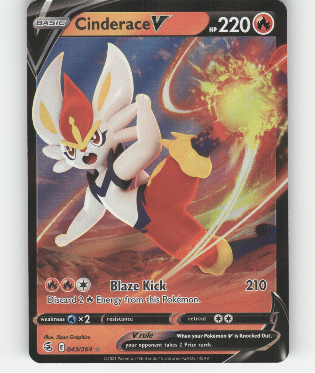 Cinderace V (43) Holo Ultra Rare SWSH08: Fusion Strike 043/264 NM