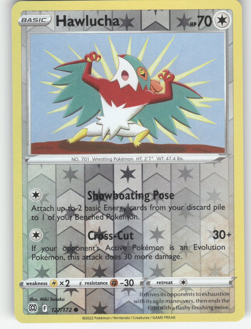 Hawlucha Reverse Holo Common SWSH09: Brilliant Stars 127/172 NM