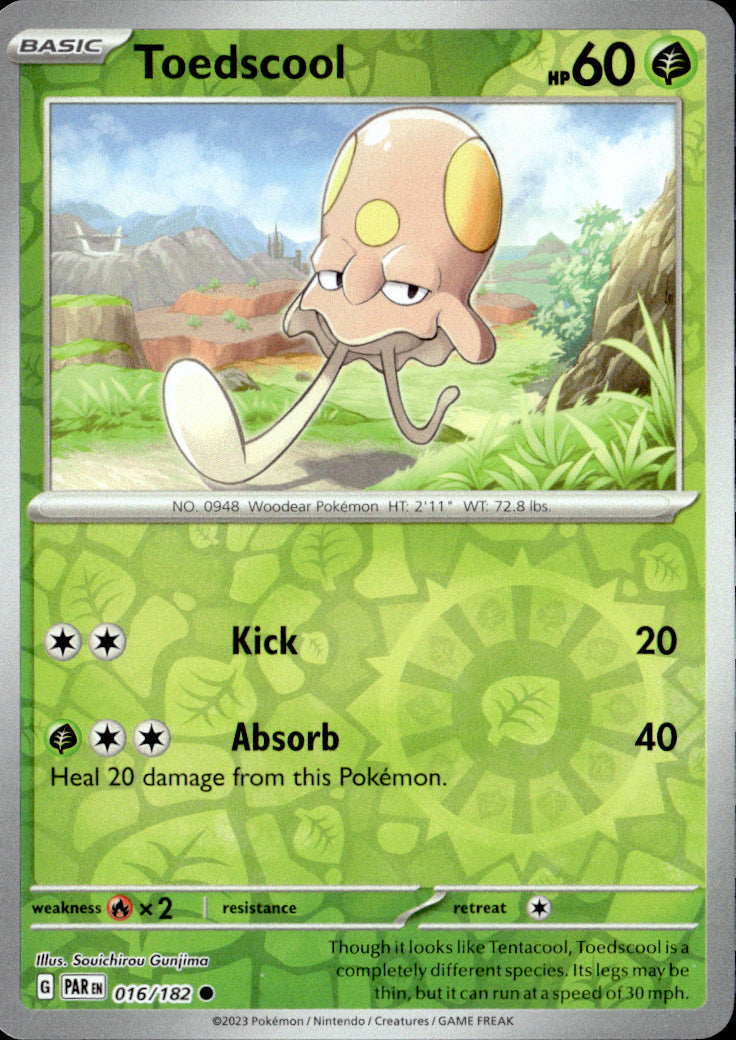 Toedscool Reverse Holo Common SV04: Paradox Rift 016/182 NM