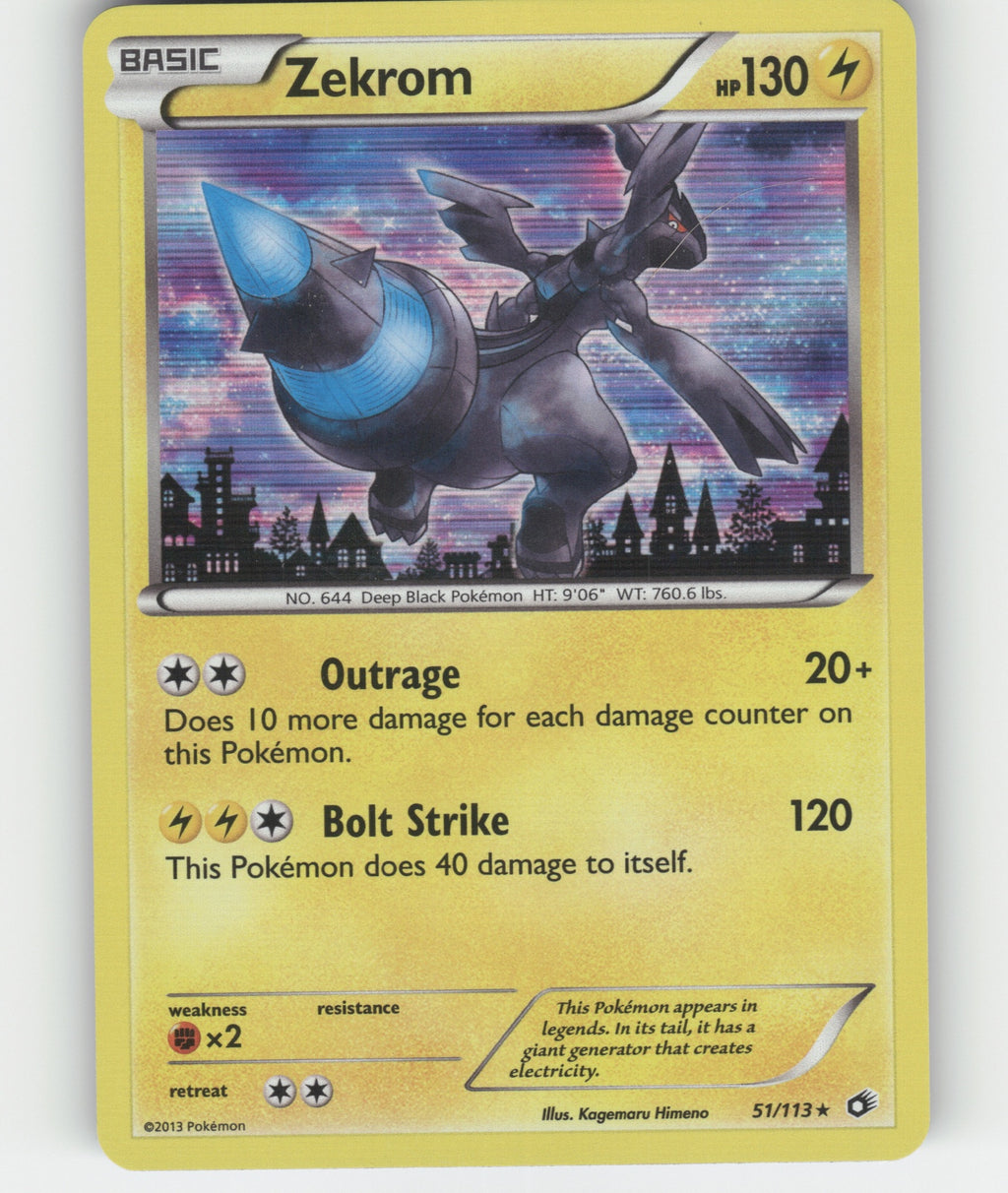 Zekrom Holo Rare Legendary Treasures 51/113 NM