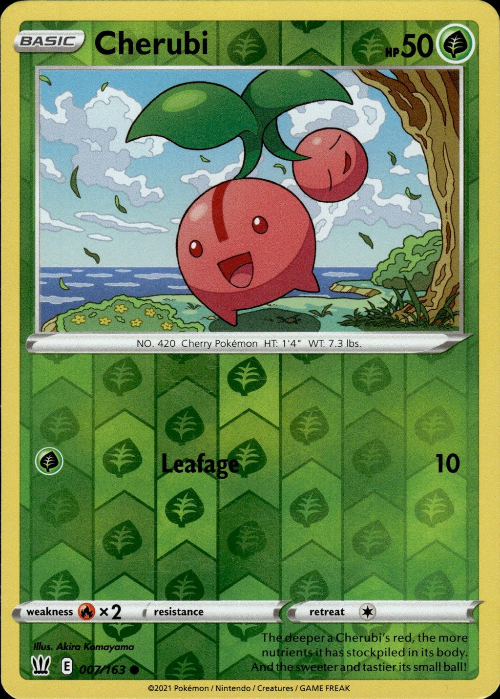 Cherubi Reverse Holo Common SWSH05: Battle Styles 007/163 NM
