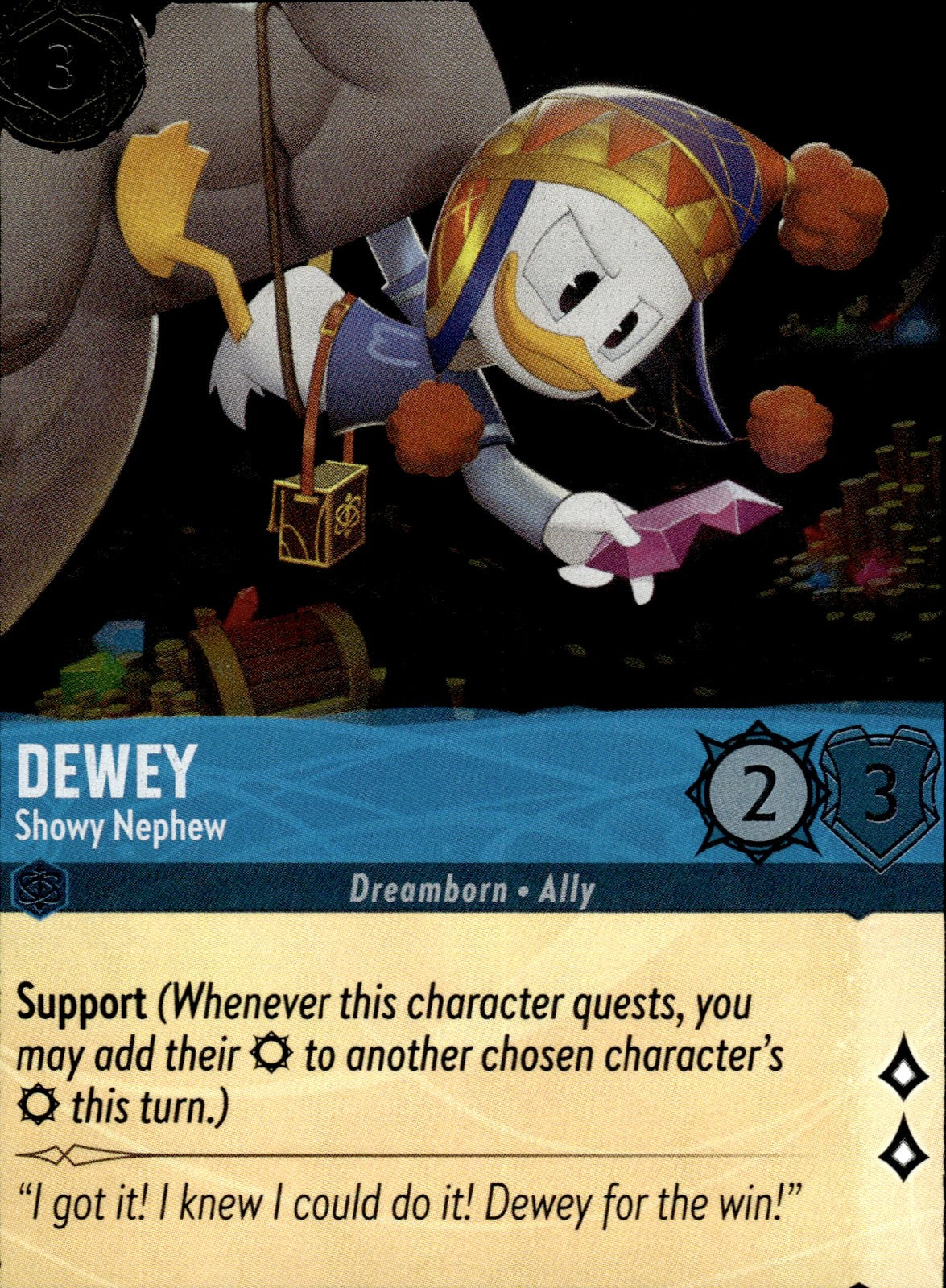 Dewey - Showy Nephew Cold Foil Uncommon Into the Inklands 139/204 NM