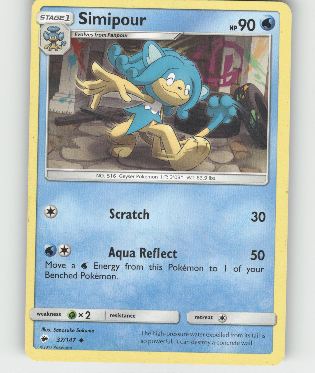 Simipour Uncommon SM - Burning Shadows 37/147 NM
