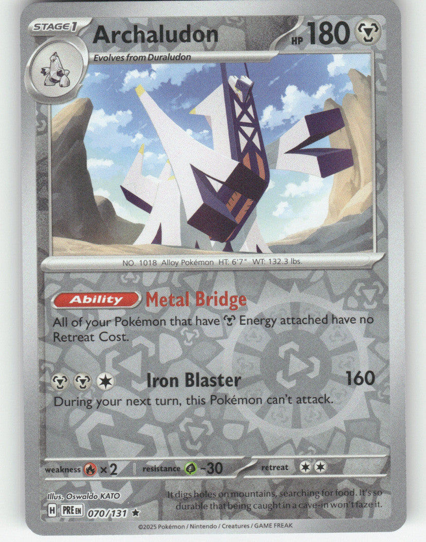 Archaludon Reverse Holo Rare SV: Prismatic Evolutions 070/131 NM