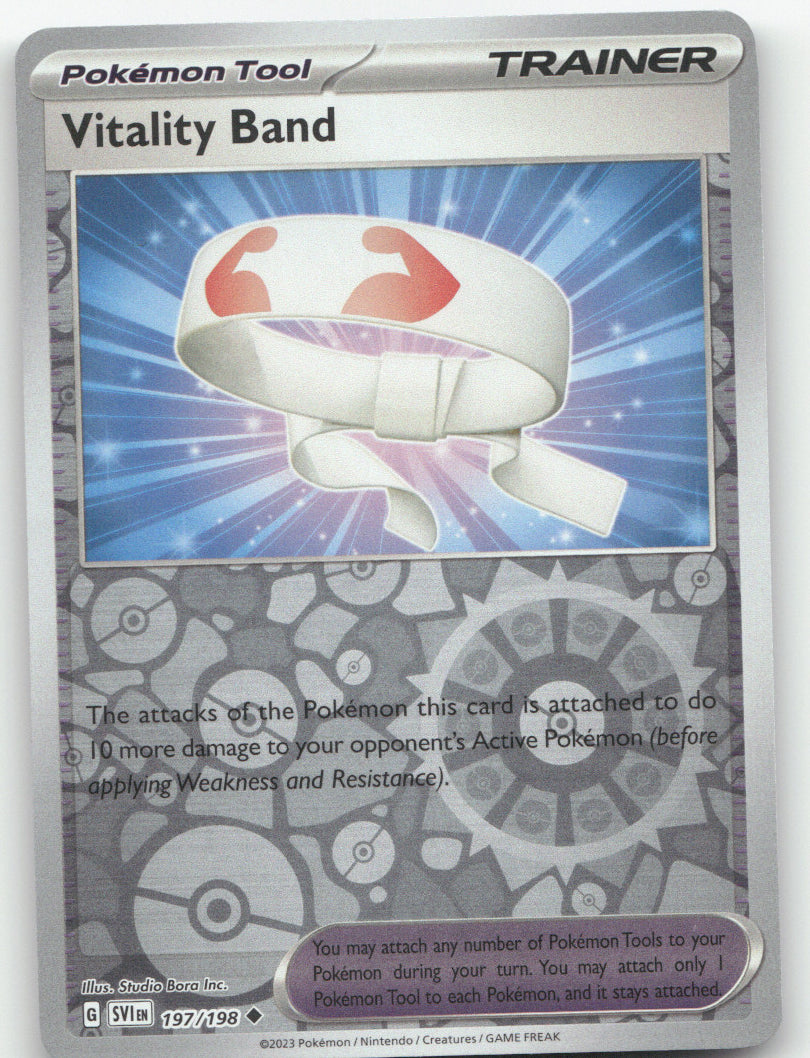 Vitality Band Reverse Holo Uncommon SV01: Scarlet & Violet Base Set 197/198 NM
