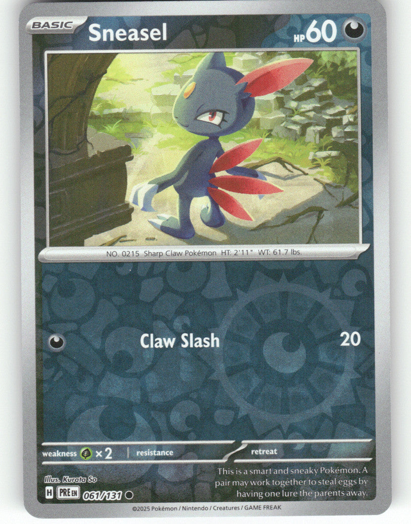 Sneasel Reverse Holo Common SV: Prismatic Evolutions 061/131 NM