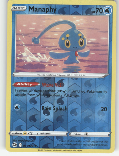Manaphy Reverse Holo Rare SWSH09: Brilliant Stars 041/172 NM