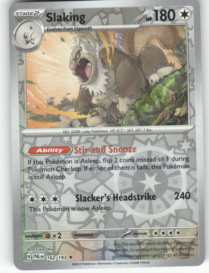 Slaking Reverse Holo Rare SV02: Paldea Evolved 162/193 NM