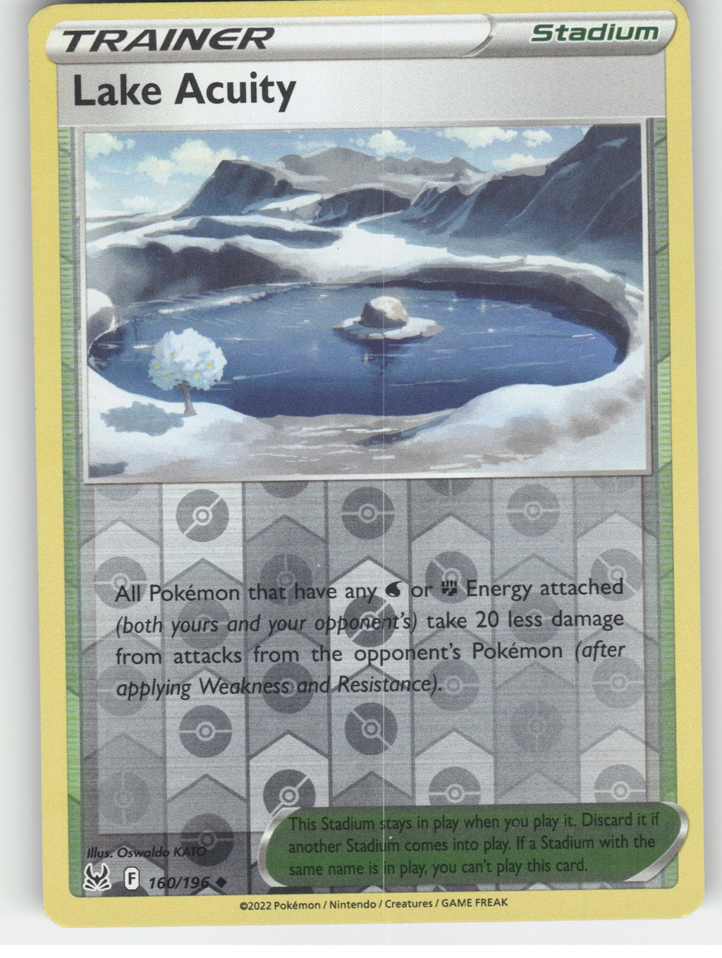 Lake Acuity Reverse Holo Uncommon SWSH11: Lost Origin 160/196 NM