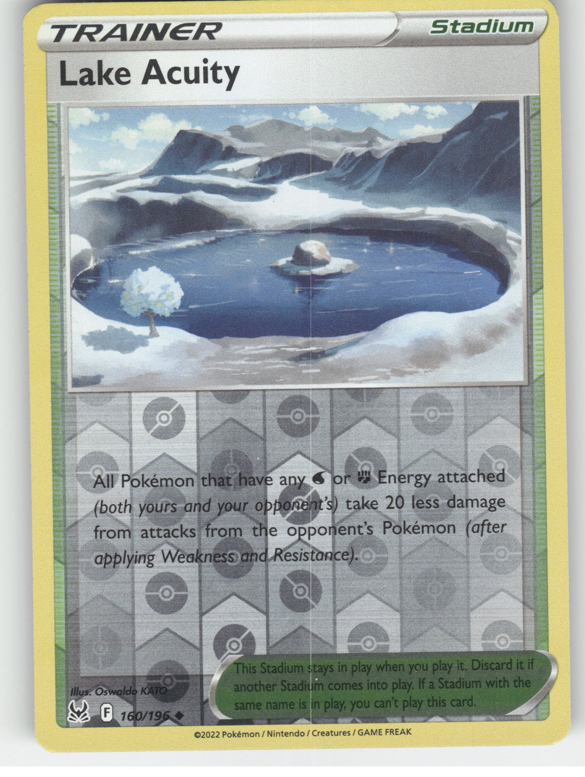 Lake Acuity Reverse Holo Uncommon SWSH11: Lost Origin 160/196 NM