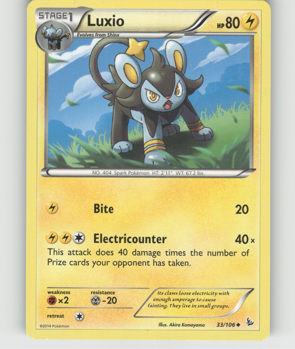 Luxio Uncommon XY - Flashfire 33/106 NM