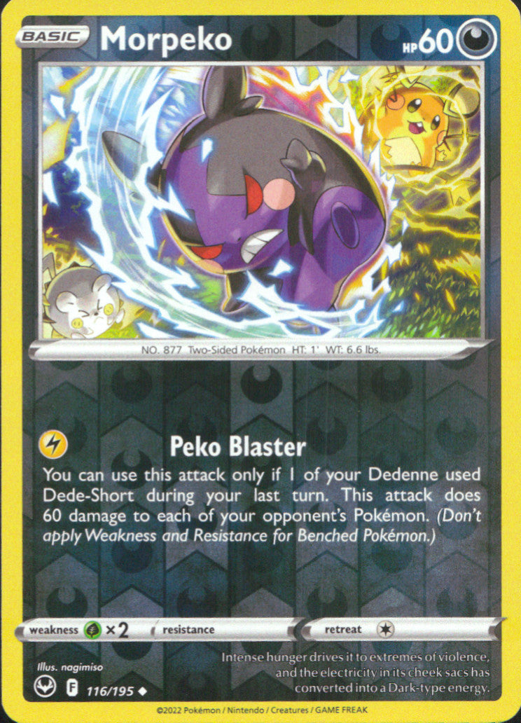 Morpeko Reverse Holo Uncommon SWSH12: Silver Tempest 116/195 NM