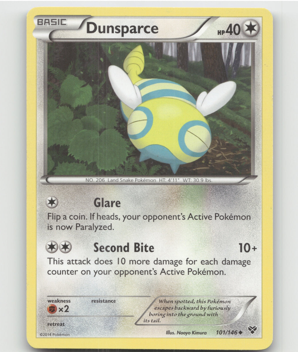 Dunsparce Uncommon XY Base Set 101/146 LP