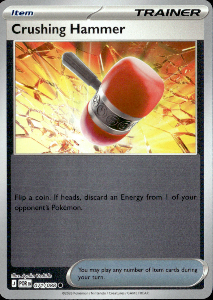 Crushing Hammer Reverse Holo Common SV01: Scarlet & Violet Base Set 168/198 NM