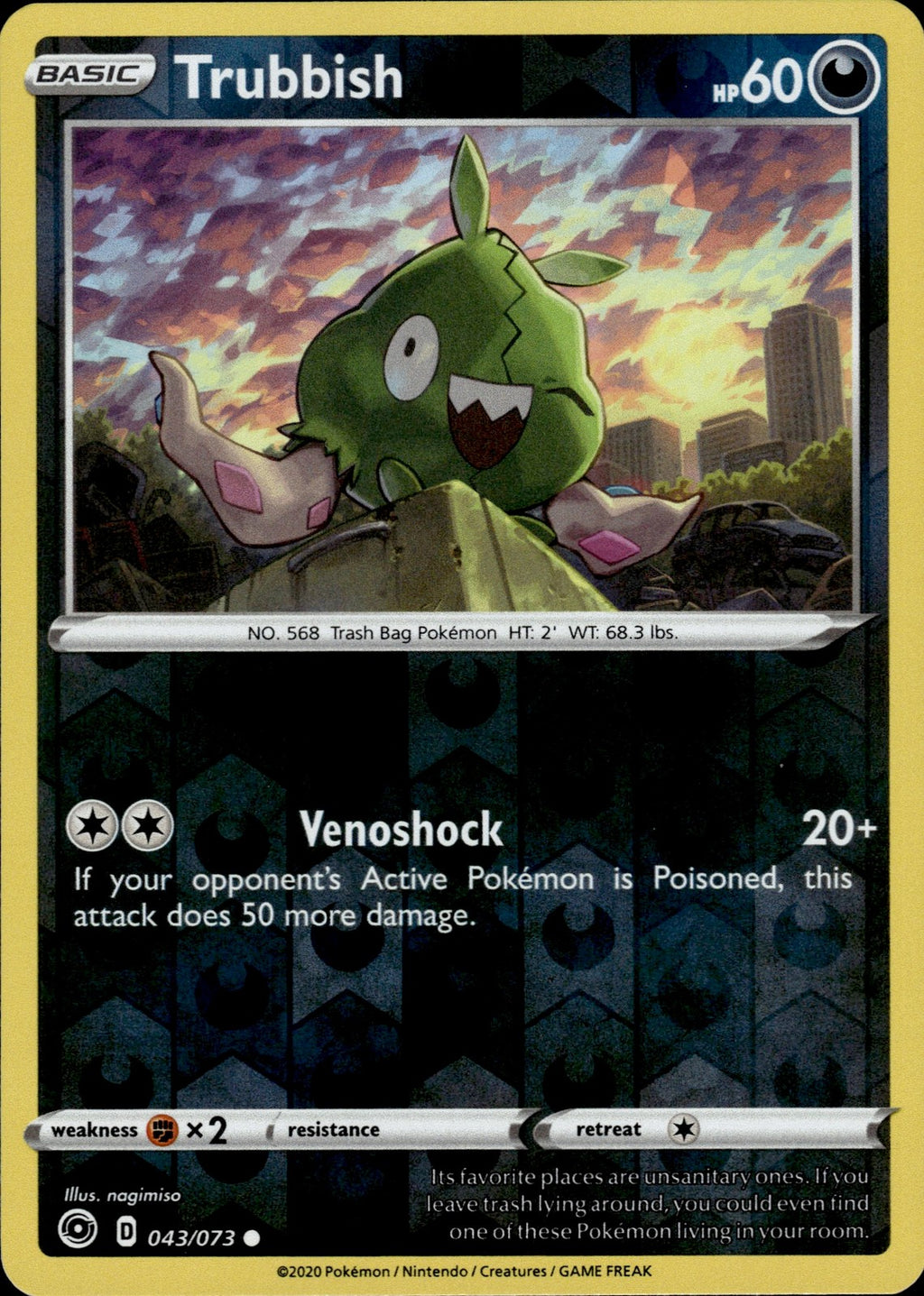 Trubbish Reverse Holo Common Champion's Path 43/73 NM