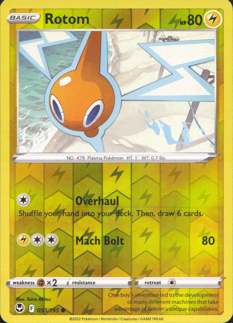 Rotom Reverse Holo Common SWSH12: Silver Tempest 053/195 NM