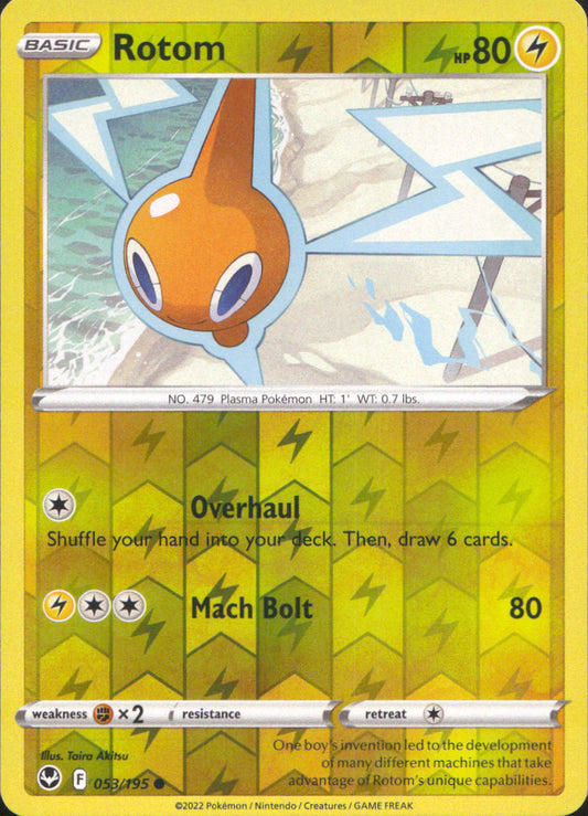 Rotom Reverse Holo Common SWSH12: Silver Tempest 053/195 NM