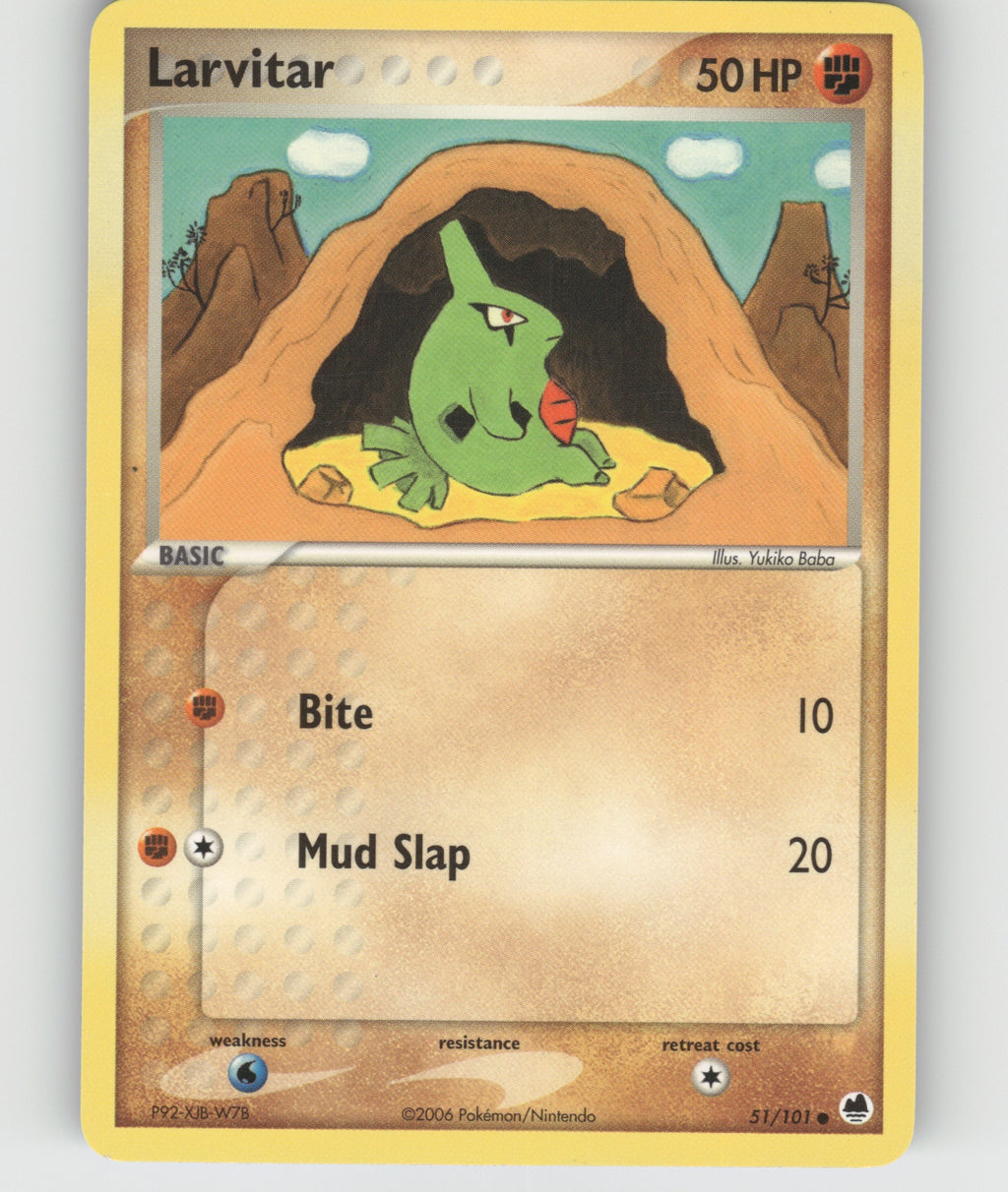 Larvitar Common EX Dragon Frontiers 51/101 NM