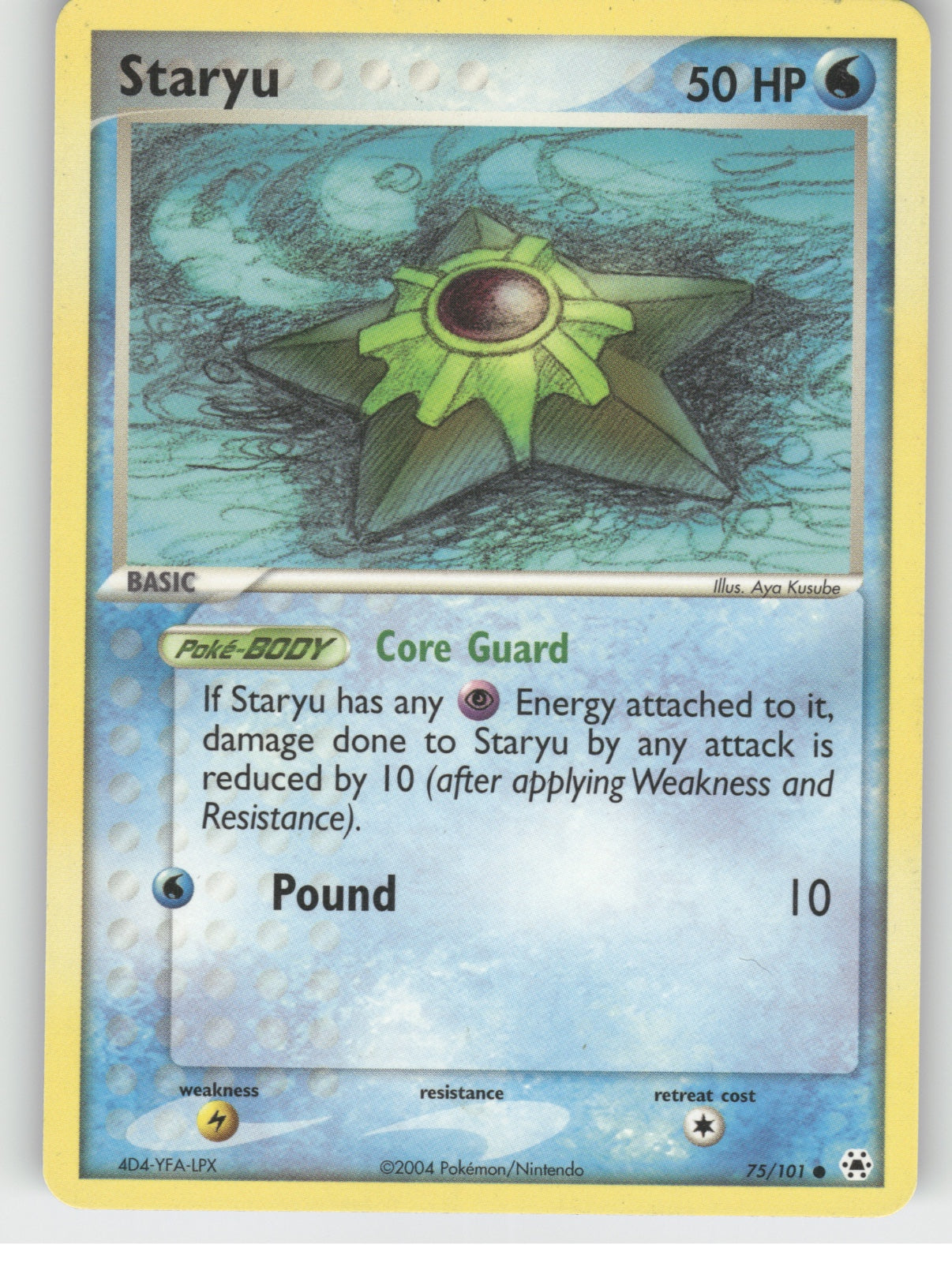 Staryu Common EX Hidden Legends 75/101 NM