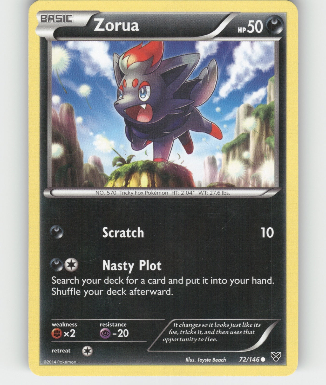 Zorua Common XY Base Set 72/146 NM