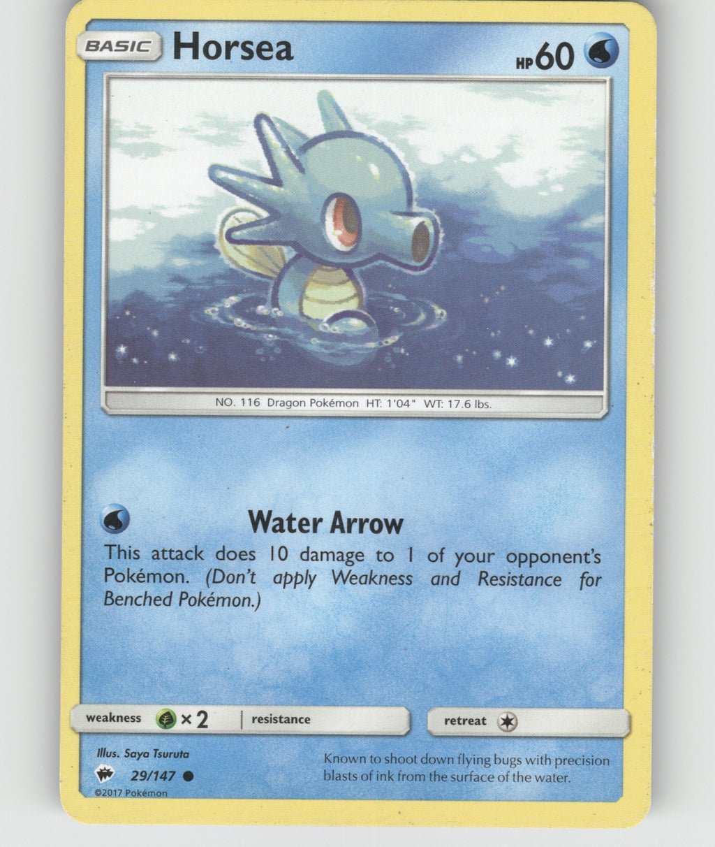 Horsea Common SM - Burning Shadows 29/147 NM