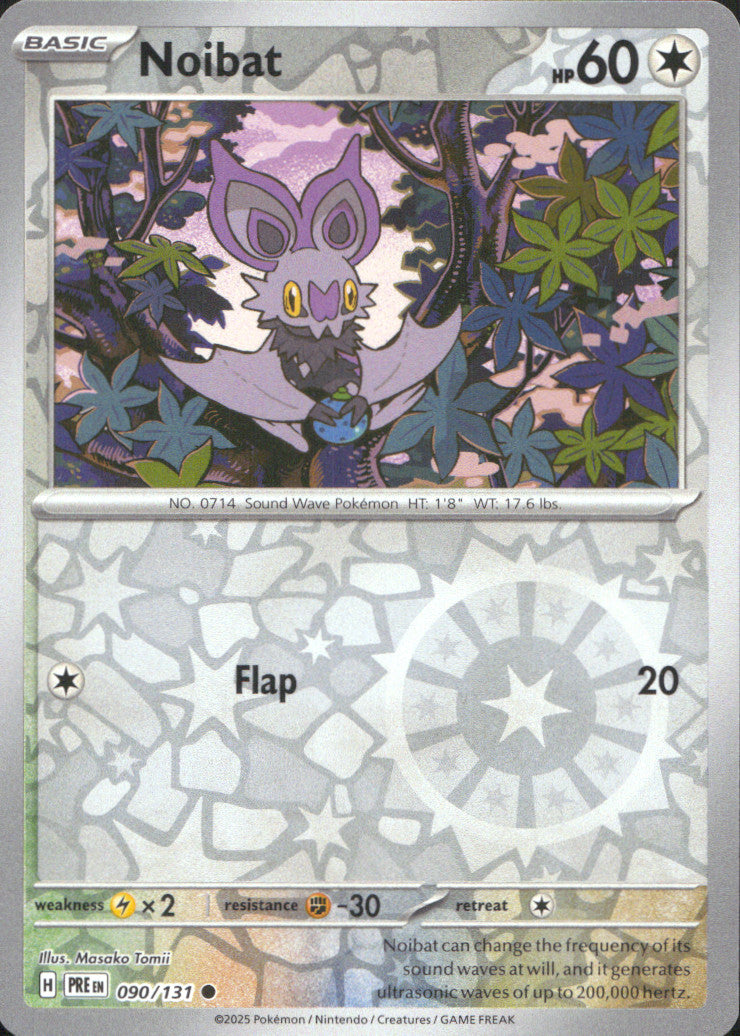 Noibat Reverse Holo Common SV: Prismatic Evolutions 090/131 NM